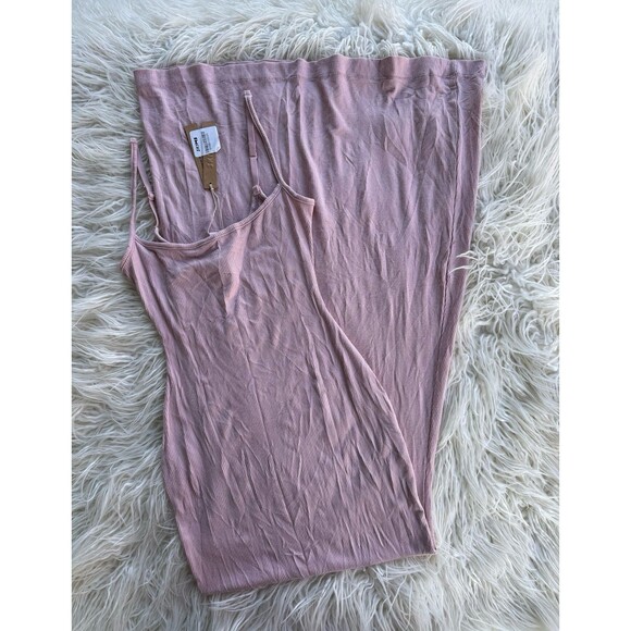 Skims Soft Lounge Petite Long Slip Dress Morganite Size XSP - Picture 3 of 12